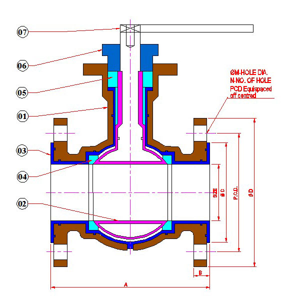 CROSS-SECTION-MANUAL-LINED-BALL-VALVE